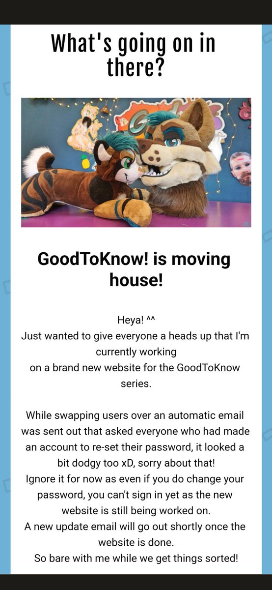 Big things happening!!!
The GoodToKnow! fursuit tutorial series is getting a face lift 😋✌