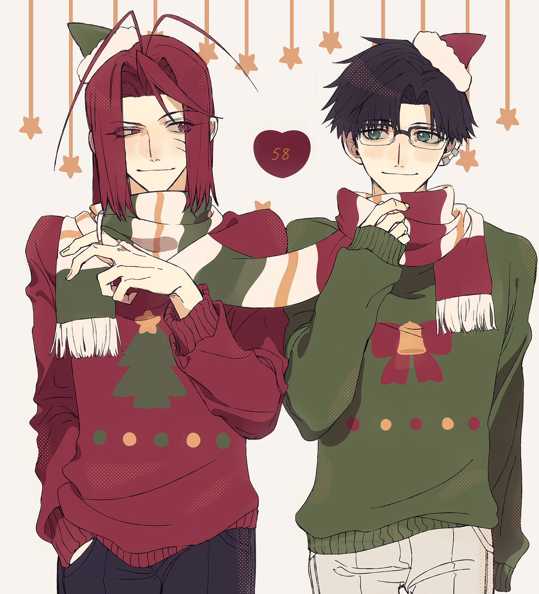 圣诞的图一直忘了发推特_(:з
后知后觉连情人节都过了…！！