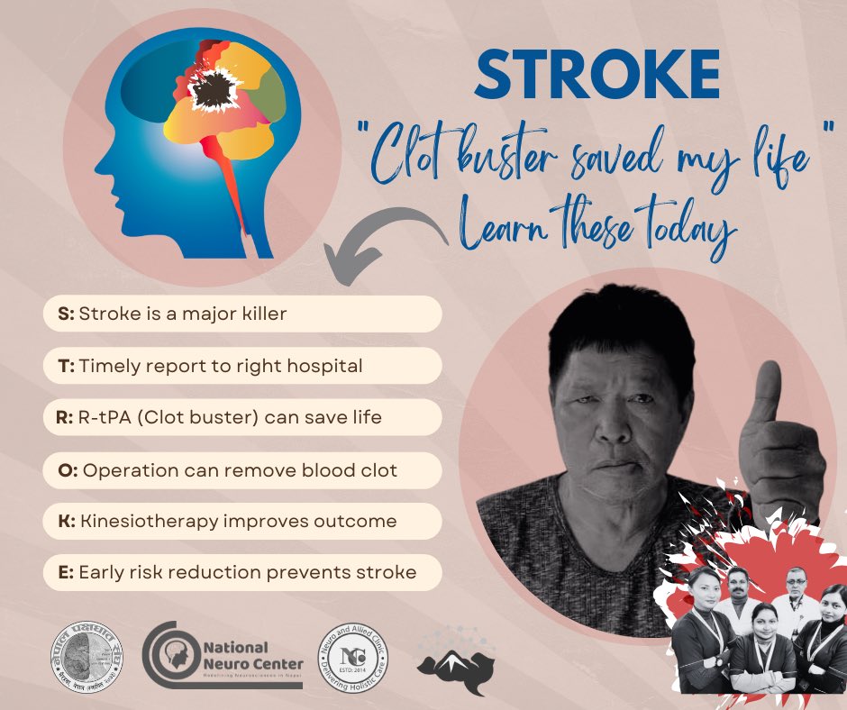 Congratulations Mr. Ale on your incredible >75% improvement after receiving Thrombolysis for your stroke at Neuro and Allied clinic, Bhairahawa! A historic moment, and we wish you and your family continued good health and happiness ahead. #NeuroAndAlliedClinic #StrokeRecovery
