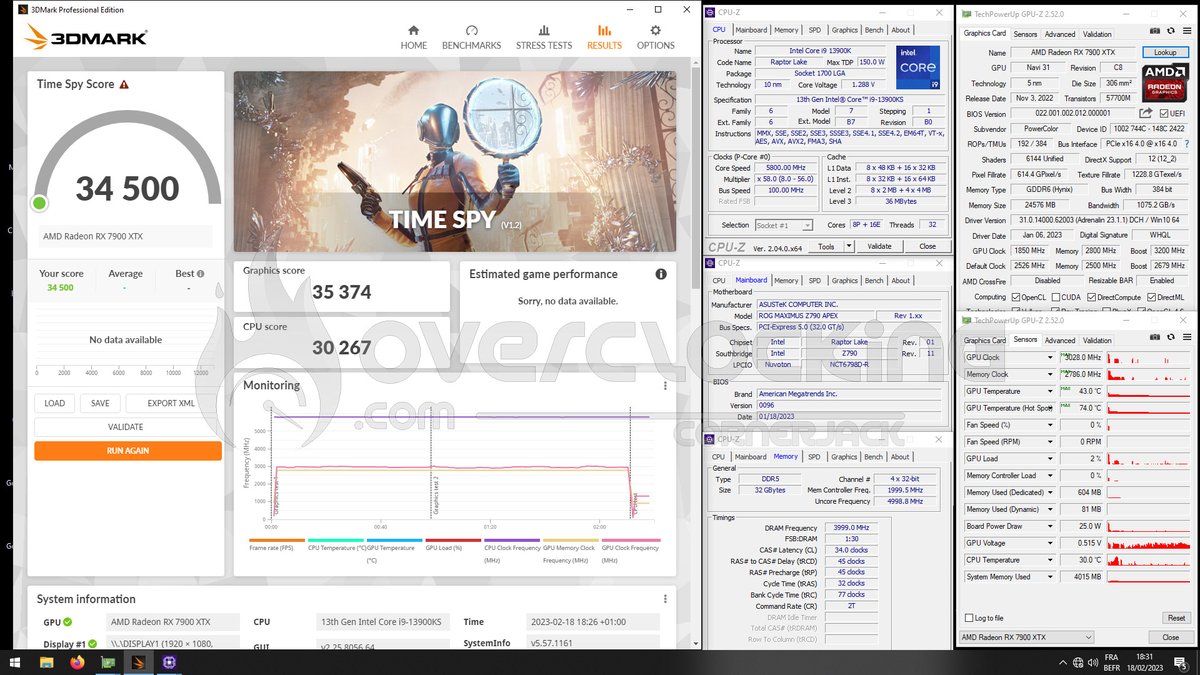 overclex's tweet photo. The PowerColor RX 7900 XTX Liquid Devil unleashes its full power on Hwbot. The full article will be available this monday ! #Hwbot #LiquidDevil #7900XTX #13900KS #8000MTs
@PowerColor @AMD_France @EKWaterBlocks @hwbot @Overclocking_Fr @Overclocking_EN @IntelFrance https://t.co/EfpXJs4iaY