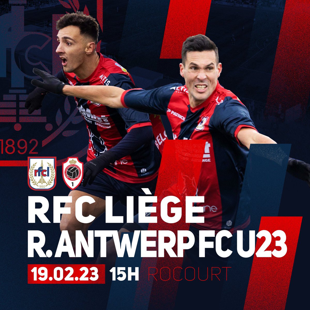 RFCLiege_news's tweet photo. 🗣#MatchDay
⚽️#RFCLiège v Royal Antwerp u23
🕒15h00’
📍#Liège
🏟 Stade de #Rocourt
🏆 #1Nationale1
👮🏻Mr Loockx (🏳️Jamar & Lagast)
📲#FCLAnt #RFCLAntwerp #AllonsLiège
🎟️ https://t.co/9YSZHrzzM7 https://t.co/wSsWtBK0Hw