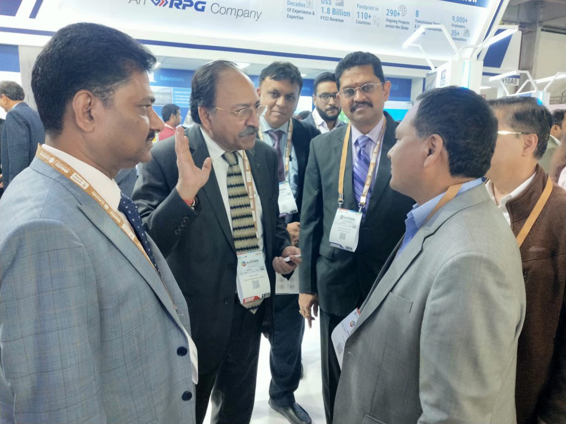 KEC_Intl's tweet photo. Thank you to Mr. Kul Man Ghising, MD, Nepal Electricity Authority for gracing us with your presence at our stall at #Elecrama2023 @Hello_NEA
#KECAtElecrama #FutureOfElectricity https://t.co/F5UJUIhlrh