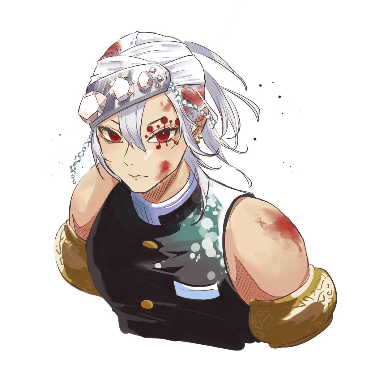 koro（ころ）さんがTwitterに投稿した宇髄天元(鬼滅の刃)のイラスト。