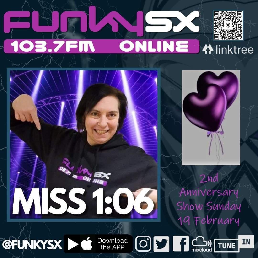 Happy anniversary Miss 106 !
Tune in this morning at 10AM 103.7FM and online funkysx.com/videos #housemusic