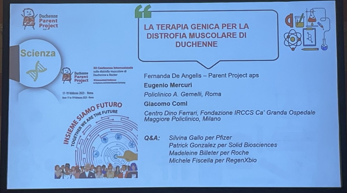 DPPSpain's tweet photo. Comenzamos la sesión de terapia génica con las vías de investigación de Pfizer, Solid, Roche y RegenXbio #confpp23 #duchenne #becker #desafioduchenne https://t.co/Xi8YTP2Mwm