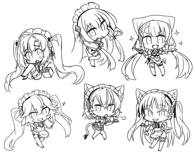 ラフおわり
アウローラはこれでいくか考える 