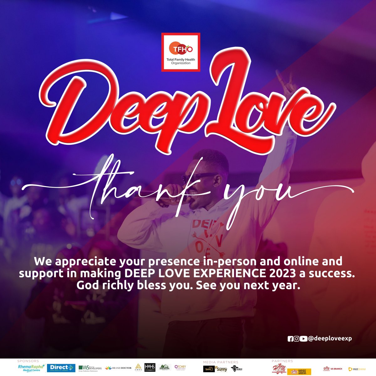 Wow! What a night it was! Thank you all for joining the #deeploveexperience23 both in-person and online. God bless you.

We know you can’t wait for the experience next year. Stay glued to this space 👏🏾

#DLE23 #deeplove #valsday
