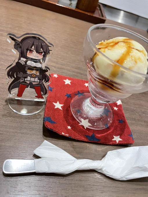 アイスで冷やしました 