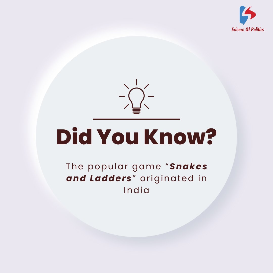 sciencepolit19's tweet image. Snakes and Ladders originated in ancient India with traditional philosophy contrasting karma and kama (destiny and desire). 

#snakeandladder #boardgames #pairingcard #ludo #jumbosnakeandladder #pairinggames #memorygames #scienceofpolitics #entertainingfacts #gaminglife