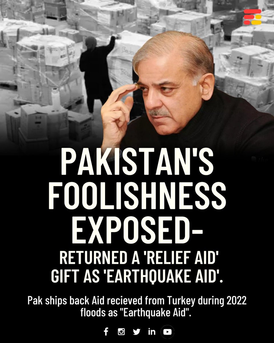 According to latest Report, #Pakistan Send same relief material back to #turkey which it received back in 2022 floods.They updated the box with tag 'Govt of Sindh'but failed to change the smaller boxes inside.

#feedmile #turkeyearthquake #aid #repack #pakistanfloods #reliefAid