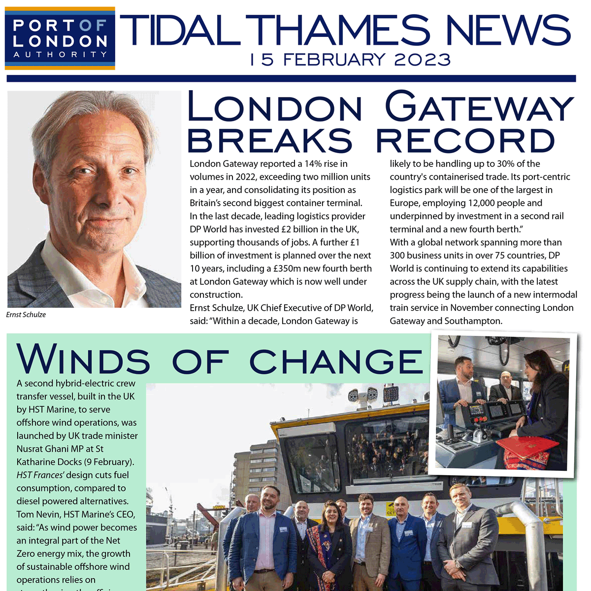 The Tidal Thames News: @DP_World London Gateway breaks record; HST Marine hybrid crew transfer vessel launched by @Nus_Ghani; @GlobeRowing triumphs in Greenwich Head; @TidewayLondon shelves set to boost Thames biodiversity hubs.la/Q01CpkRm0 #PortofLondon