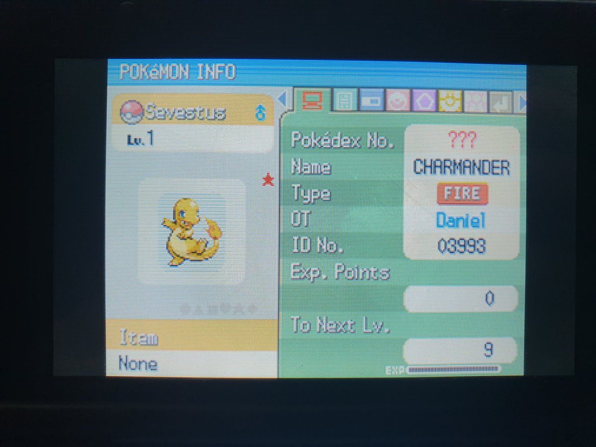 Sevestus's tweet photo. 5TH MEMBER FOR MY PLATINUM DTQ!

Full Odds Shiny Charmander in only 445 eggs!

You might be wondering - Charmander in Platinum? What the fuck?

Traded a Charmander from HeartGold so I could get it here. I really want to use Shiny Charizard in a playthrough, so I said fuck it lol. https://t.co/oUrSbMFhDd