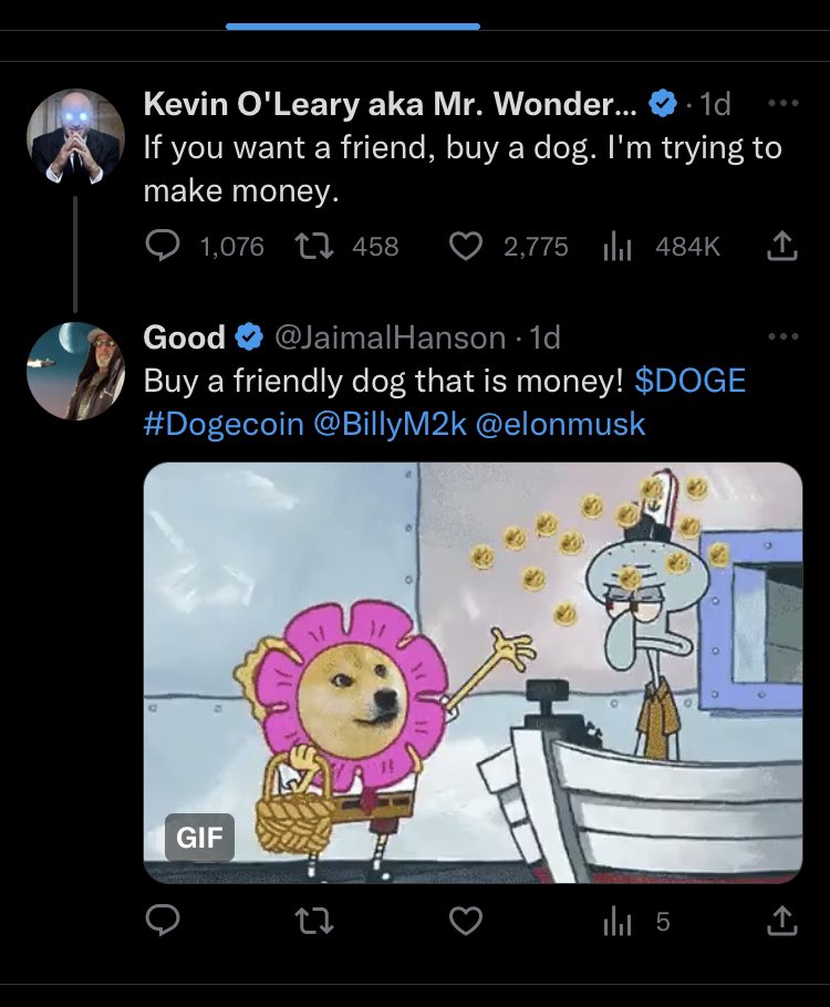JaimalHanson's tweet photo. $DOGE #Dogecoin @kevinolearytv https://t.co/6oZKqQlzdR