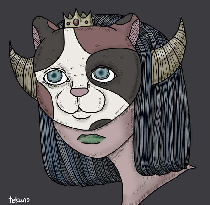 猫のお面。 