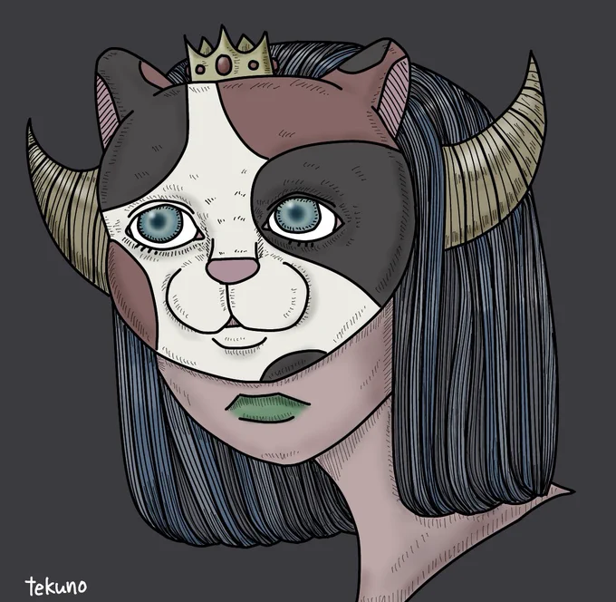 猫のお面。 