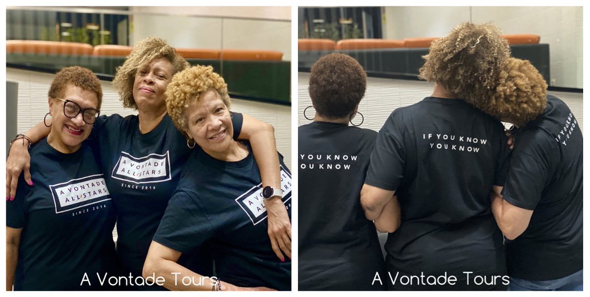 AVontadeTours's tweet photo. When your VIP client family returns for its 6th trip with you and you’ve got to gift them kuzas they haven’t yet received you get creative… #customtees #allstars #vips #6thtrip #lucky6 #ThePrimas #clientfamily #familia #rootstourism #personalizedtourism #avontadetours https://t.co/Cc2aAcs1hF