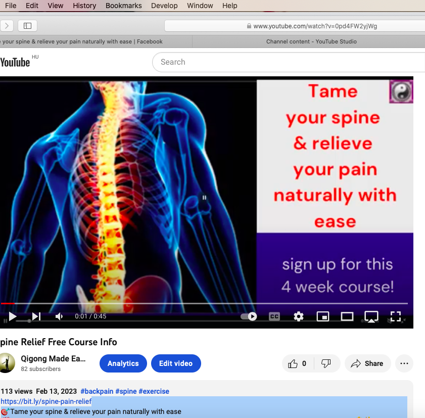 👉👉👉👉👉🎯Tame your spine &amp; relieve your pain naturally with ease
💯 In this FREE 4 - week - course starting on February the 20th you will take steps towards a calmer, more painless and joyful body movement. 💃🕺
👇👇👇👇👇👇👇👇👇👇👇
youtu.be/0pd4FW2yjWg