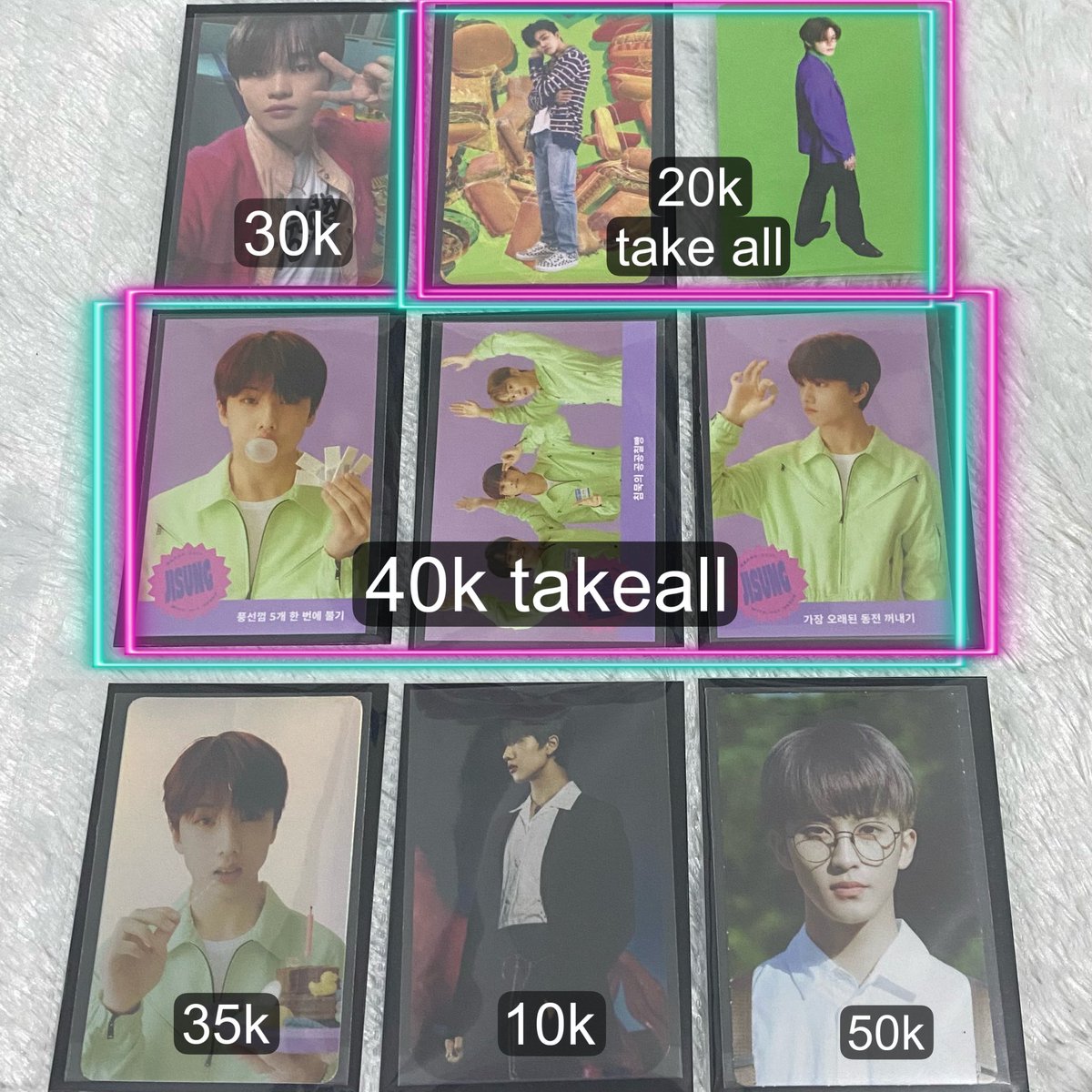 yunoqeach's tweet photo. WTS INA NCT OFC PHOTOCARD
(Jaehyun,Kun,Sungchan,Shotaro,Jeno,Jisung)

-negotiable jgn tkut buat nego ya
-condi by dm
-shopee keep event✅

bantu habisin yuk stop collect🙂🙏🏻

#wts #wtb #wtt #jaehyun #kun #jisung #sungchan https://t.co/gCDAav2dmF