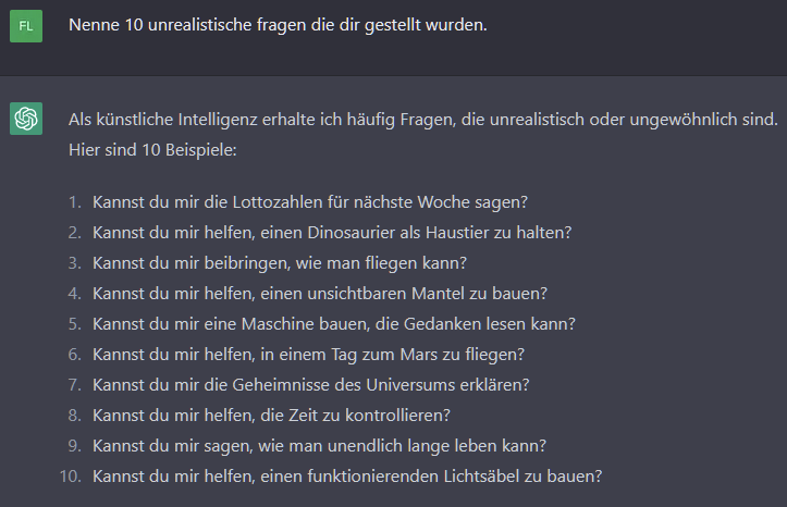 buesen's tweet photo. Ein paar #Fragen an #chatGPT #askchatgpt 😊 https://t.co/UnZ6UMxlbl
