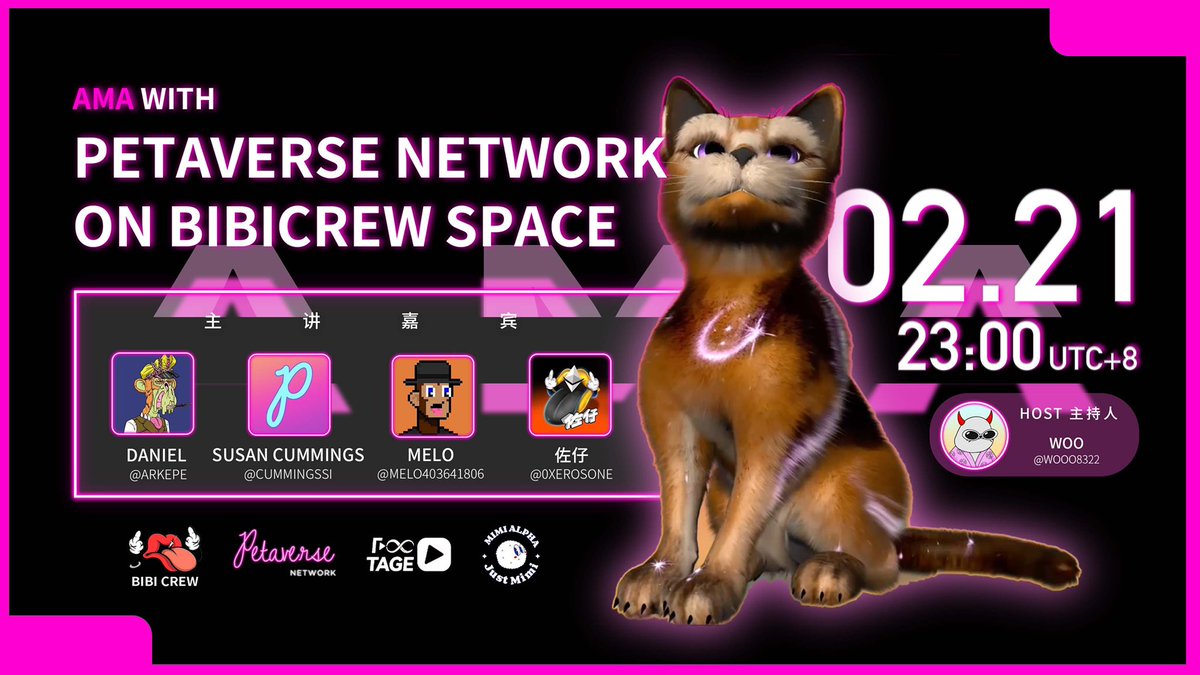 BiBiCrew_'s tweet photo. 👏Topic: AMA With #Petaverse Network On #BiBiCrew’s Space 

⏰Time: 02/21 23:00

🎤Host: @Wooo8322

🕵️Guest: @ARkepe @cummingssi @melo403641806 @0xerosone

🏠 Community: @BiBiCrew_ @F00tageofficial @Mi_MiAlpha @PetaverseNetwrk 

🎁 Award: 2x Petaverse WL

✅RT, like, tag 2 Guys🤪 https://t.co/WbZNGvvu8a