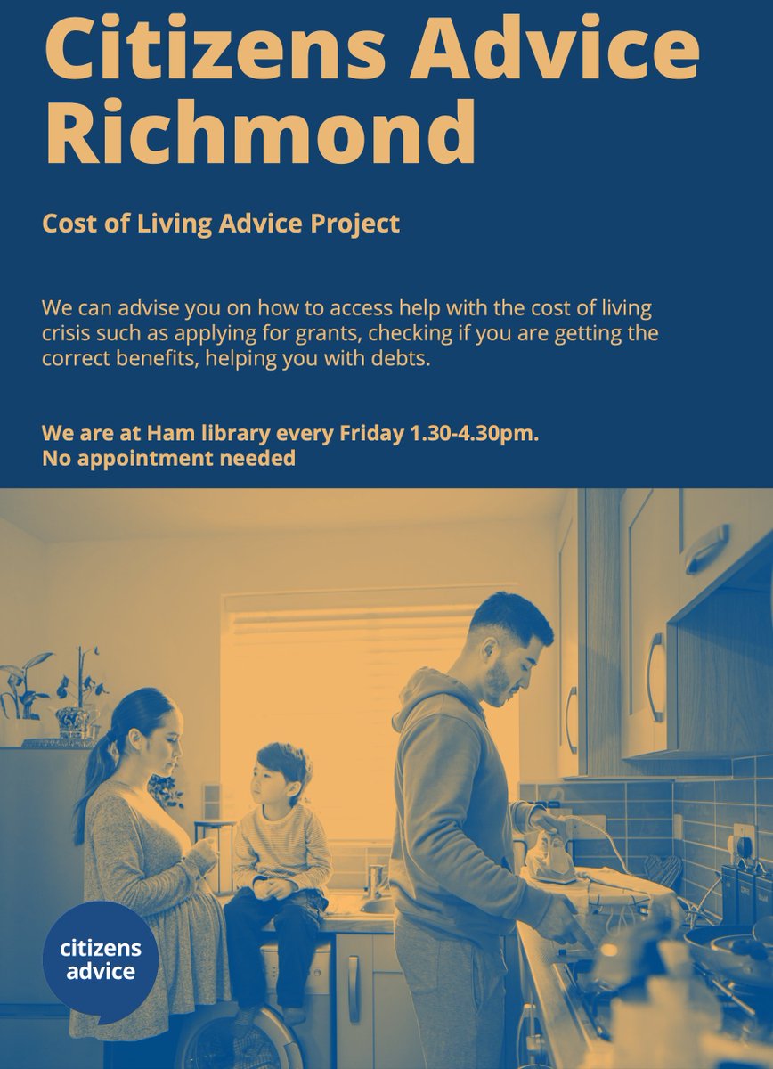 HamUnitedGroup's tweet photo. Need advice? The Citizen Advise Service is back at Ham Library every Friday. https://t.co/TRYOnODpHJ