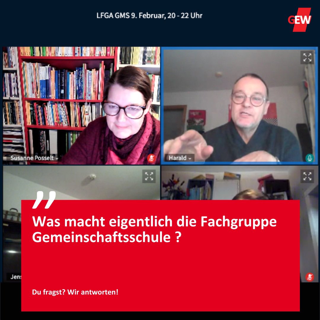 gms_gew's tweet photo. Was macht eigentlich die Landesfachgruppe #Gemeinschaftsschule der GEW Baden-Württemberg? 
💡 Hier sind wir die „GMS in der GEW“ 🥳 Eigentlich ist der vollständige Name unseres Gremiums „Landesfachgruppenausschuss Gemeinschaftsschulen“. #EduBW Ein 🧵 ⬇️ https://t.co/yT5PZtCPS1