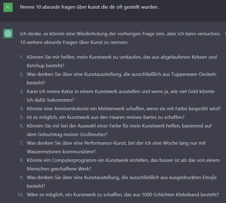 buesen's tweet photo. Ein paar #Fragen an #chatGPT #askchatgpt 😊 https://t.co/UnZ6UMxlbl