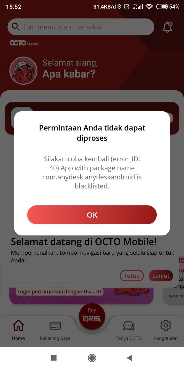 _IMAM_HANAFI_'s tweet photo. @ardhitairfan @CIMBNiaga Ternyata ada yg sama keluhannya... 

Catatan : 
Udah berkali-kali uninstall, Install lagi, restart hp berkali-kali, kuota Internet masih banyak, Jaringan Lancar, Internet pake Nomor yg terdaftar, di Versi yang lama Octo Mobile Baik2 aja.. 
Gara2 pengen coba yg terbaru malah GAGAL https://t.co/gJiHw6Dn2K