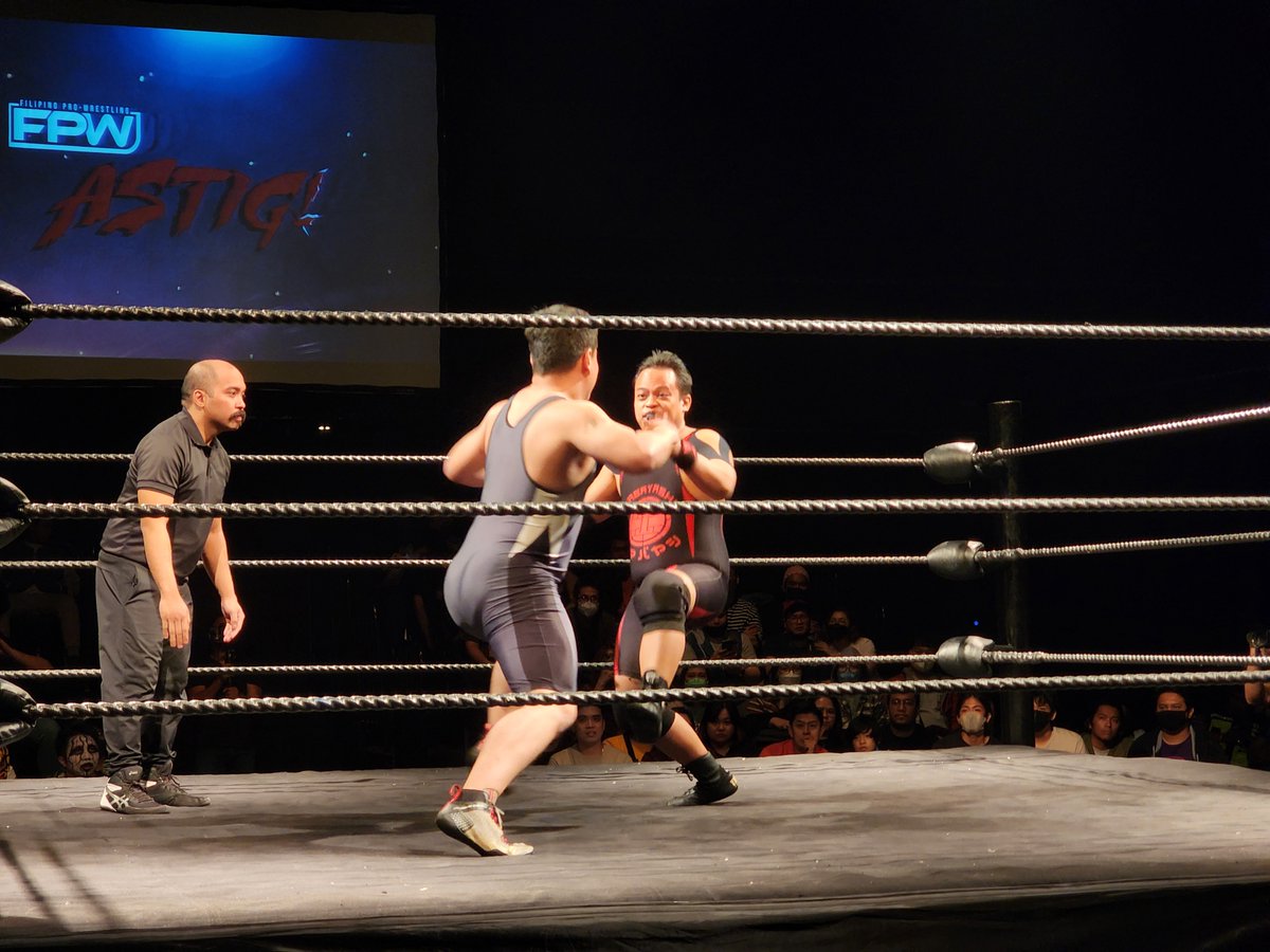 FilProWrestling's tweet photo. Duke Ortega and Ralph Imabayashi face off in the main event! #FPW #FPDub #FPWAstig #PHWrestling https://t.co/7xCabBuspl