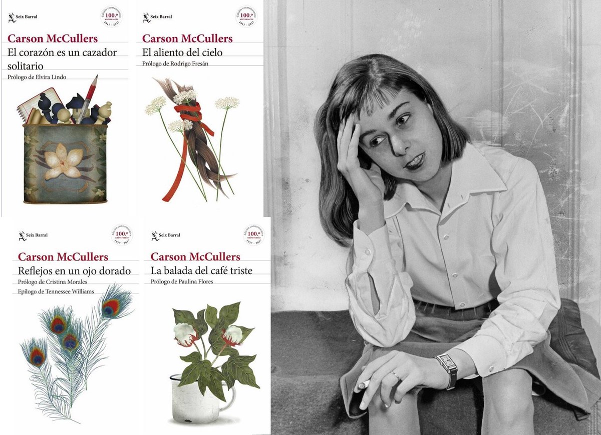 Un 19 de febrero nace
🖋️#CarsonMcCullers (1917-1967)
Tendrá una vida compleja esta escritora estadounidense a la que se enmarca en el 'gótico sureño'.
Con una #narrativa muy propia, brillante y vigorosa, tardó, pero ya es una de las #escritoras más fascinantes del XX.
#Literatura