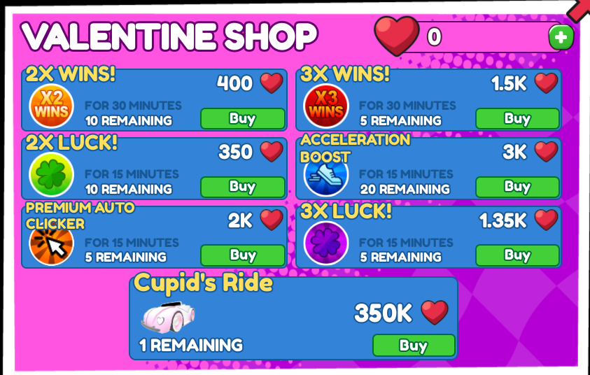 Race Clicker - Roblox Game on X: Our Valentine's Day Love event