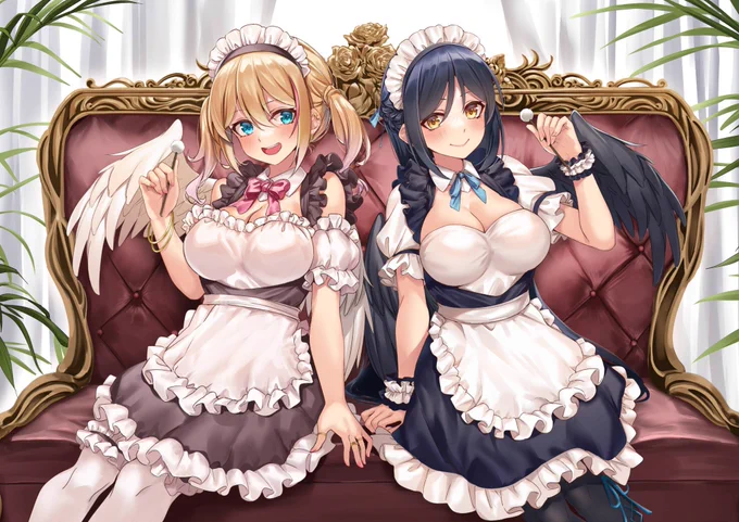 天使メイドちゃんと堕天使メイドちゃん#これを見た人はメイドをTLに放流しよう 