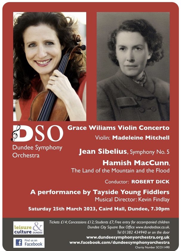 #GraceWilliams born OTD. Glad to perform her Violin Concerto again @CairdHallDundee having learnt it for @BBCNOW Here’s the 1st movt of her Violin Sonata 1930 recorded @TyCerdd_org for @naxosrecords with @BMusicSociety by @LonChamberEns I esp like the end open.spotify.com/track/3wPFFGfY…