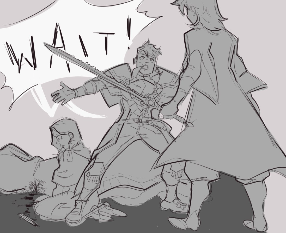 AU where Caspar recognizes Fleche and steps in to save her life after the Rodrigue debacle

It gets worse before it gets better

[fe3h, fire emblem, three houses, azure moon, dimitri, felix, ingrid, sylvain, faerghus four, house von bergliez] 