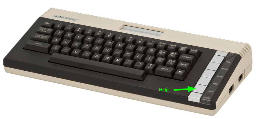 In the old days, #programming was so easy - note the help button on my first #Atari 600XL #Homecomputer :-)
