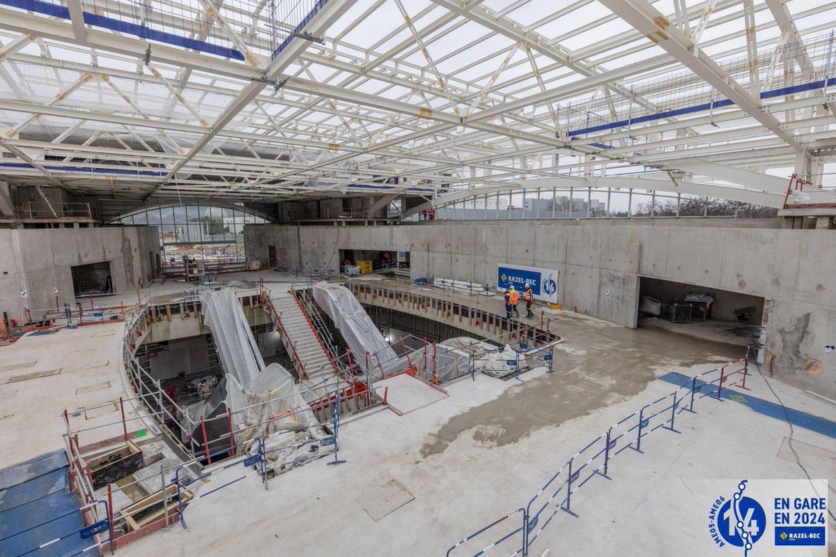 airplusnews's tweet photo. 🇫🇷 Avancée des travaux à la station - Thiais Orly, direction Orly Aéroport - avec l’arrivée de la ligne de métro 14.
▫️Le prolongement de la ligne 14 du métro reliera le centre de la capitale à l’Aéroport d’Orly en 25 minutes. https://t.co/xoLKYWOOJx