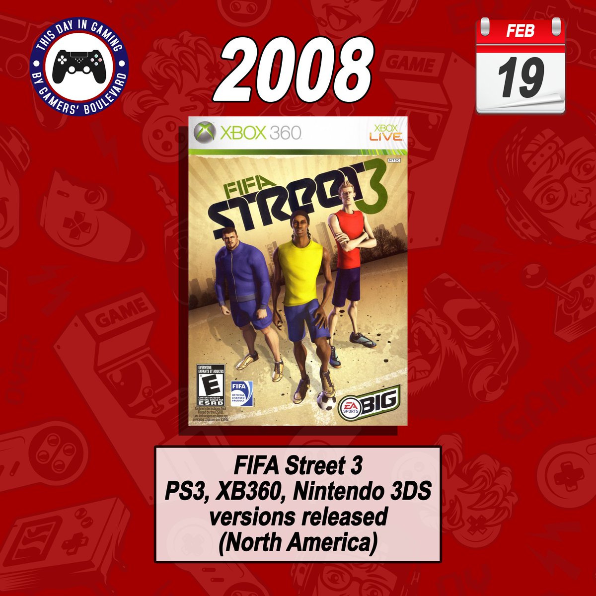 thisdayingaming's tweet image. #OnThisDay - 19 Feb 2008: FIFA Street 3 - PlayStation 3, Xbox 360, Nintendo 3DS

#FIFAStreet #FIFAStreet3 #PlayStation3 #PlayStation #PS3 #Xbox360 #Nintendo3DS
#RetroGaming #RetroGames #ThisDayInGaming #RetroGamers #Gaming