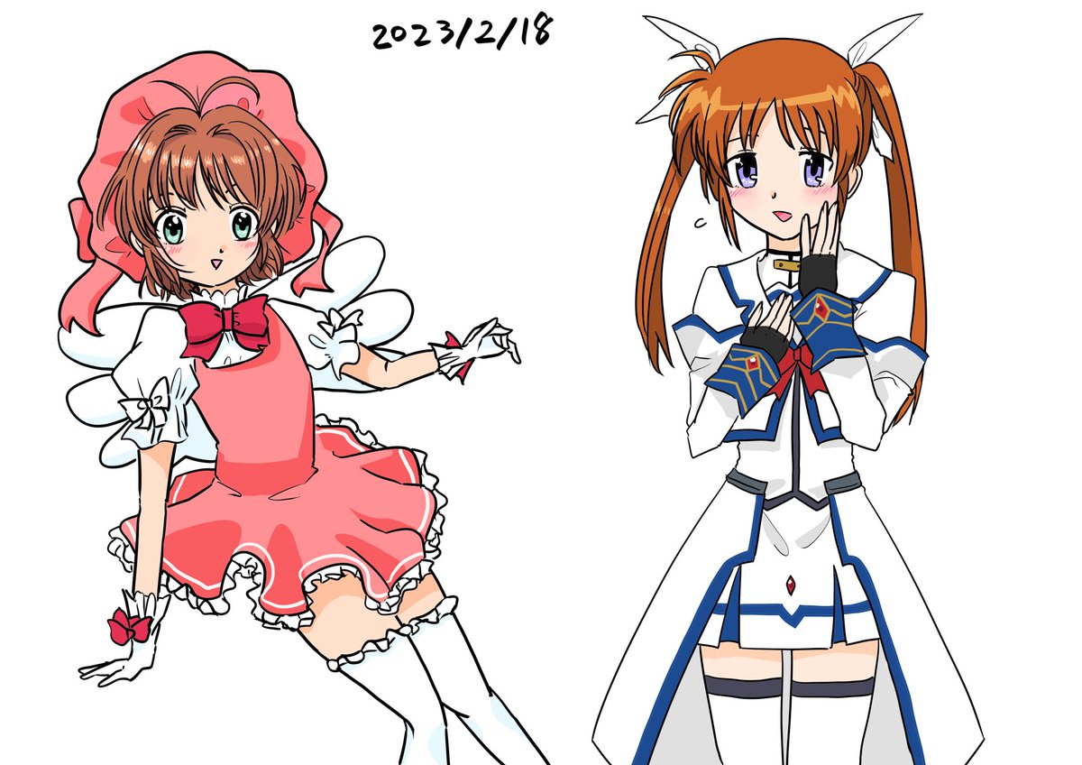 マイフレンドにあんきら描いていただきました‼️‼️可愛さが天元突破なのよ
交換条件でさくらちゃんとなのはちゃん描いた 