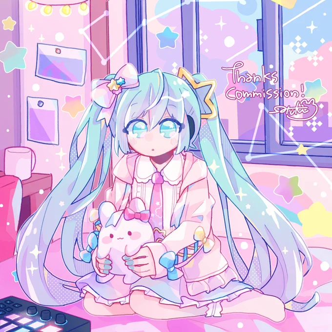 skebありがとうございました!digital stars 2021ミクちゃんです※priveteにつき署名部分消して再投稿#skeb #Commission 