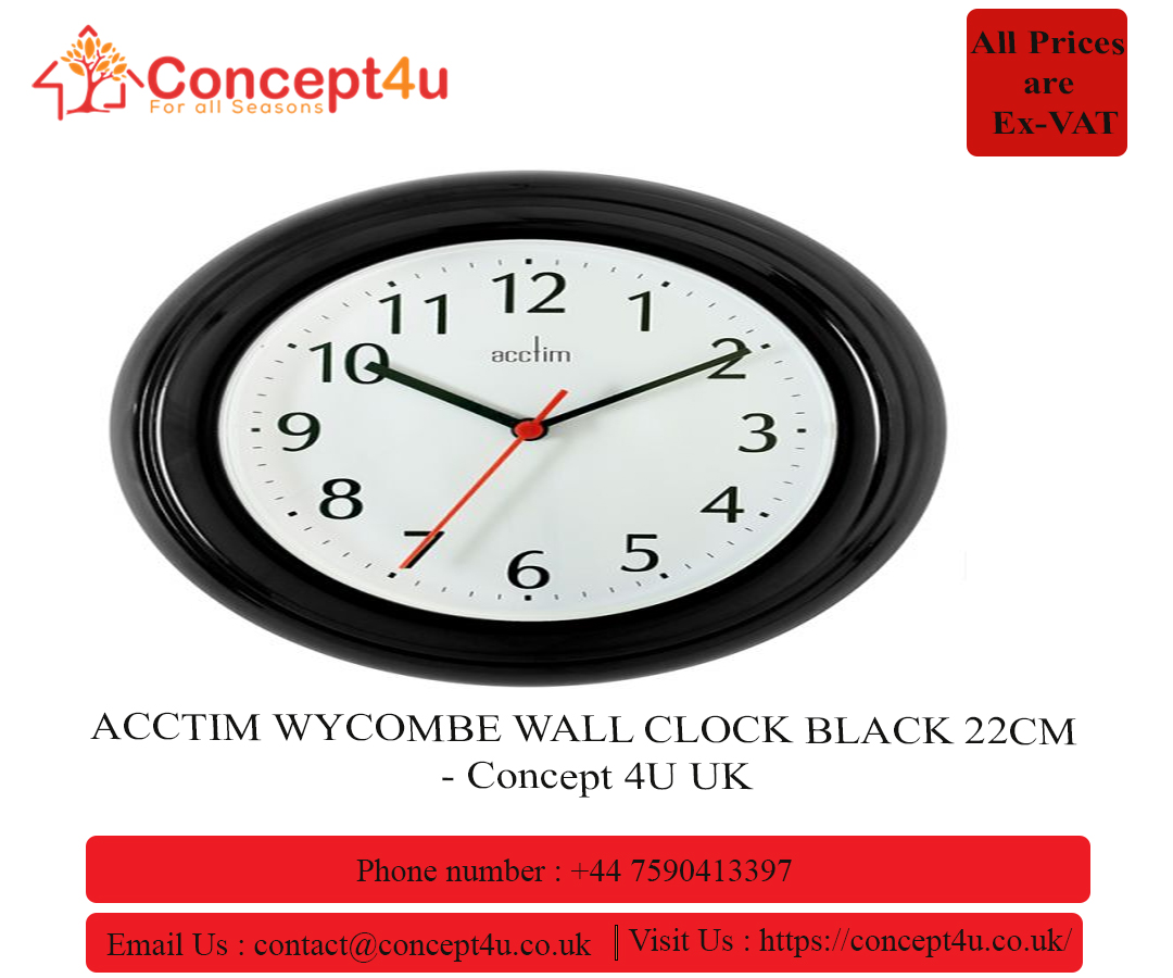 concept4u_uk's tweet photo. ACCTIM WYCOMBE WALL CLOCK BLACK 22CM - Concept 4U UK
https://t.co/Jexhik2LQr
#concept4u #partysupplies #stationeryproductuk #homeessentials #artandcrafsupplyuk #cleaningproducts #kitchenandbathroom #homeessential #accessories #concept4uuk #gift #party #games #souvenir #puzzles https://t.co/qjzGyGF74k