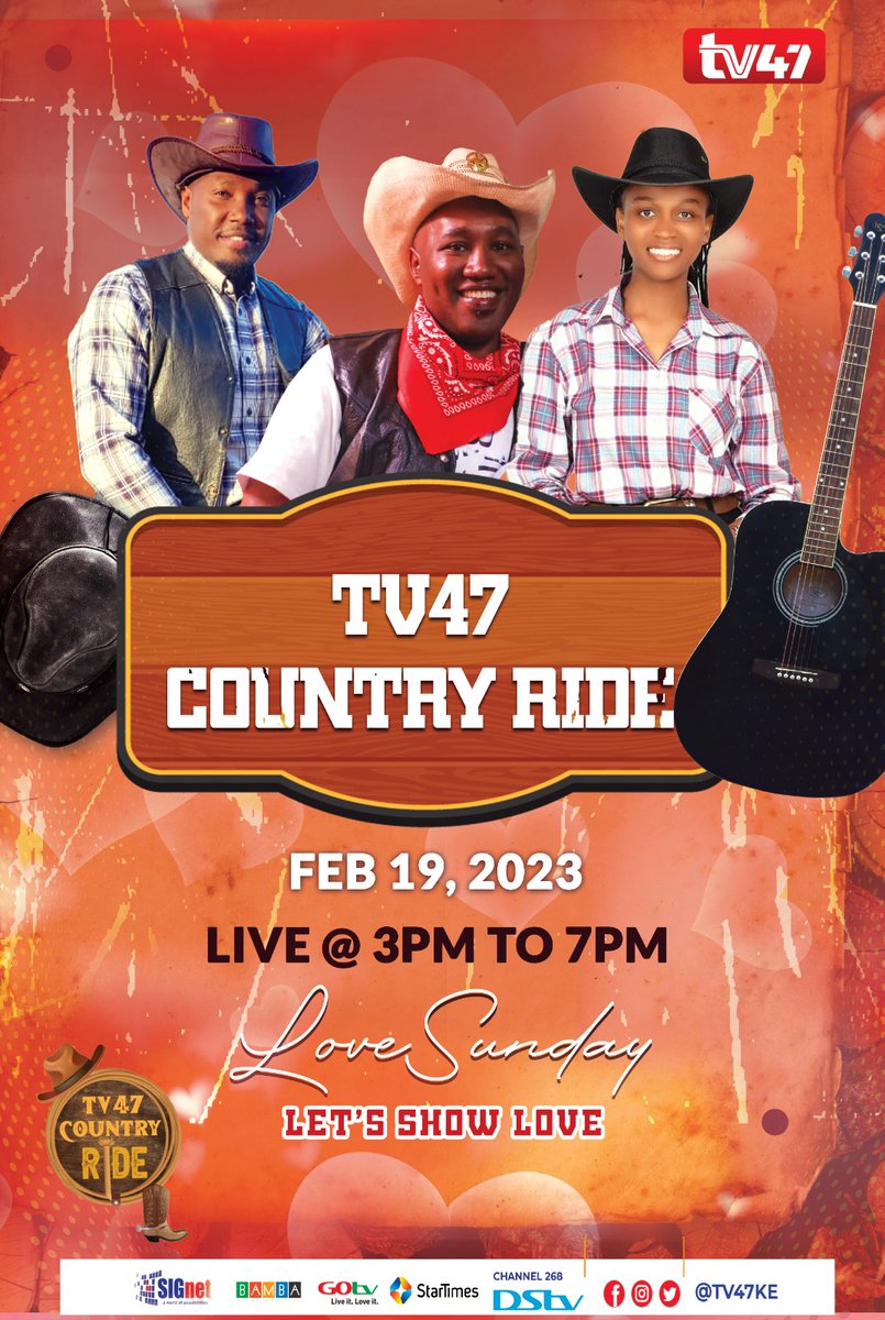 Let's go country in a few @Tv47R ..Halafu we are giving out cake courtesy of <a href="/Tallit_Kakes/">Tallit Cakes</a>. Tune in pale <a href="/tv47news/">TV47</a> the home of country music na usibanduke
#tv47countryride#Countryridewithlove