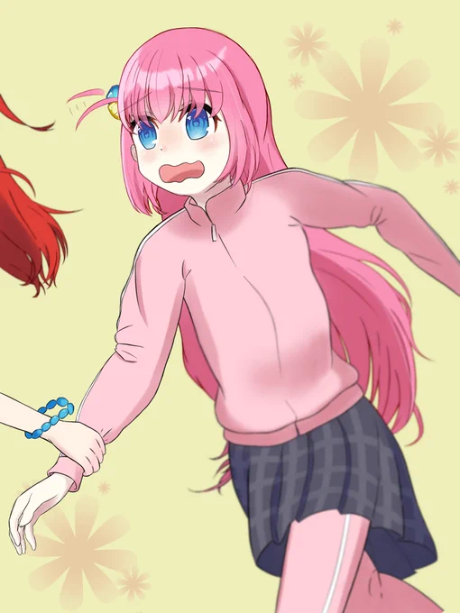 無限に擦られたシチュだけど喜多ちゃんに連れまわされるぼっち良いよね...#ぼっち・ざ・ろっく #ぼ喜多 #ぼざろおえかき 