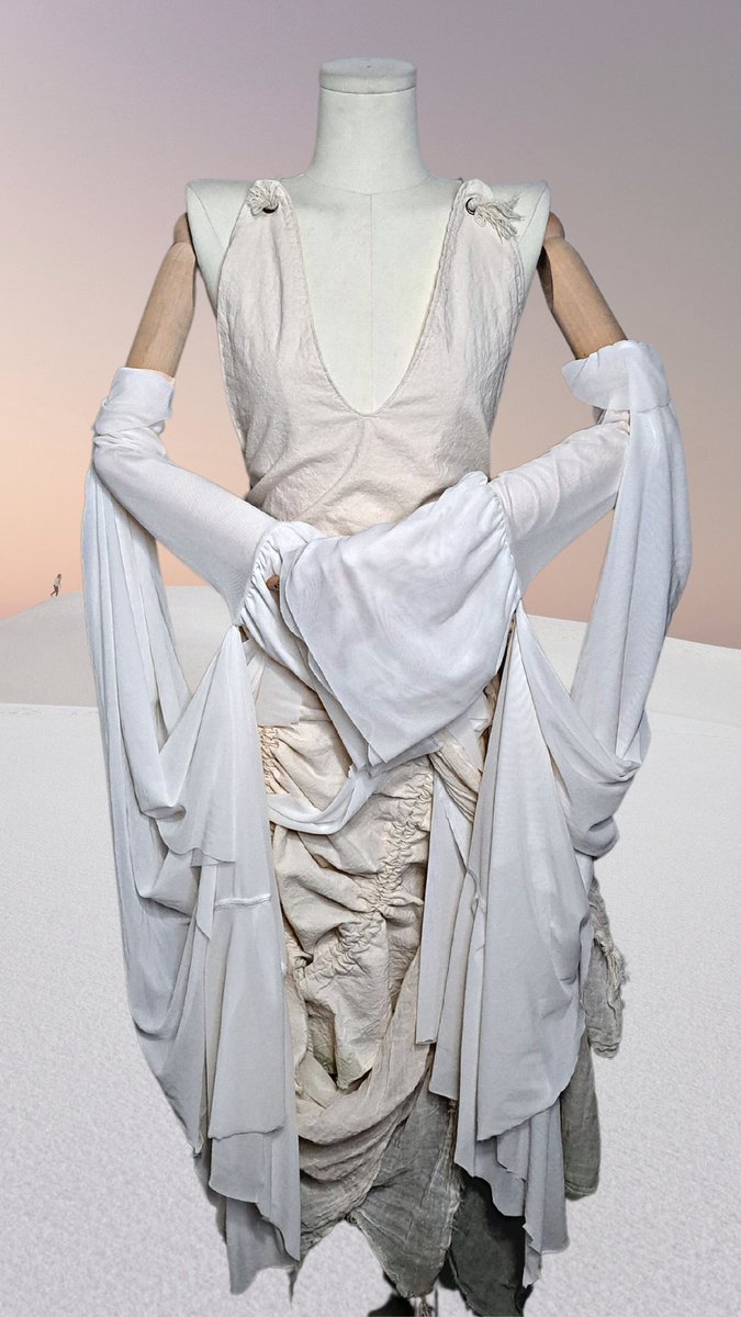 VoodooHippieGrl's tweet photo. I designed and made this wasteland couture formal by deconstructing  a few garments I dug out of my closet. It was fun, I think I'll do it again. Is it a vibe? #deconstructed #fashion #fashiondesigner #SustainableFashion #upcycled #Dystopia #wasteland #WastedLandApparel https://t.co/yRNl1mHF9i