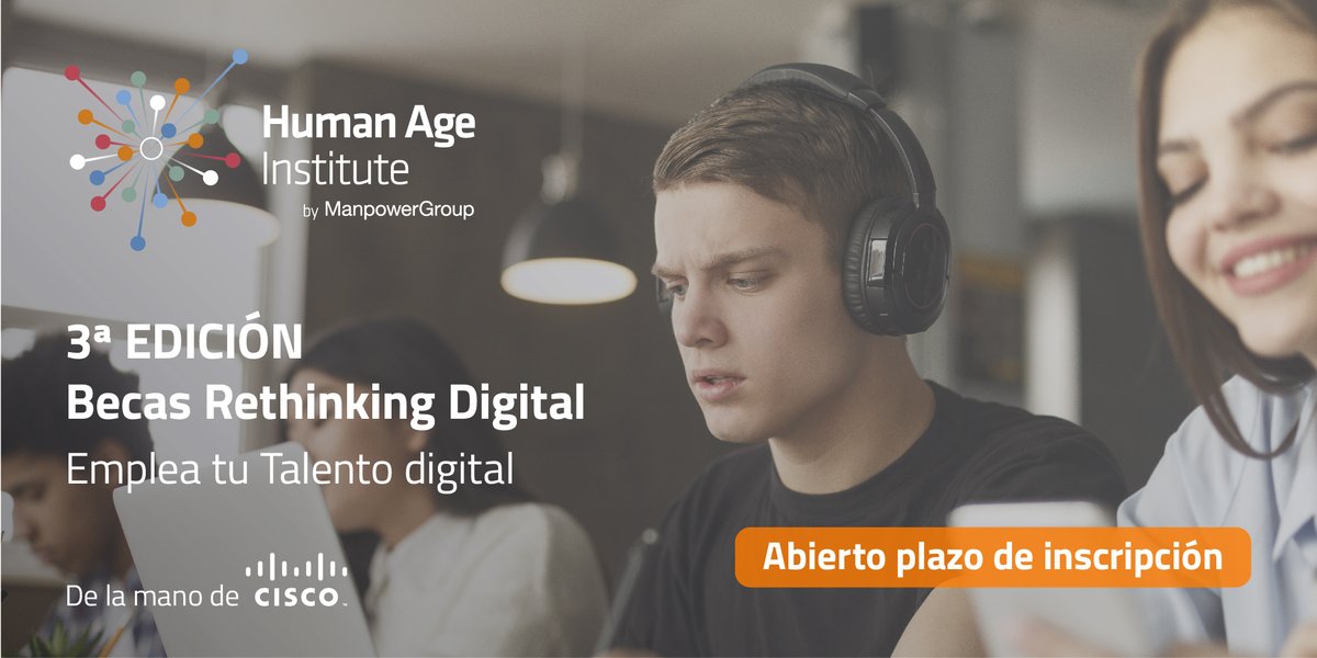 FundacionMPG's tweet photo. ÚLTIMAS HORAS para realizar tu inscripción al programa de becas #RethinkingDigital. Si quieres impulsar tu Talento #digital formándote en #Redes #InfraestructuraProgramable o #Ciberseguridad, no dejes pasar esta oportunidad https://t.co/Q8JNcXVkGL @cisco_spain https://t.co/YxPsfF5NVF