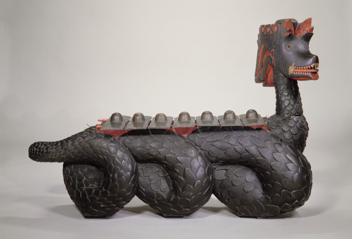 metmuseum's tweet photo. #MetKids Fun Fact: This piece may seem like just an awesome mythical sculpture—but it’s actually a Javanese instrument!

This playful, now obsolete, instrument combines tuned, knobbed bronze bars with a dragon-shaped frame.

Learn more: https://t.co/TvJVWH19o9 https://t.co/eBVFpVZmhy