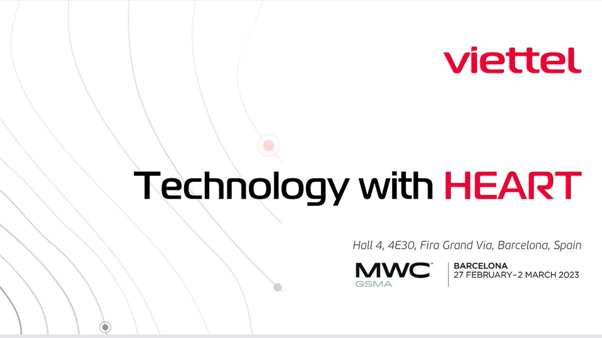 _ViettelGroup's tweet photo. ❤️We are very delighted to announce that Viettel Group will be back at #MWCBarcelona2023, and proudly to be the only Vietnamese brand to exhibit "Make-in-Vietnam" technology.

📍 Hall 4. Stand 4E30

More information: https://t.co/C9gNvBD0tm https://t.co/Qf01HgjQGB