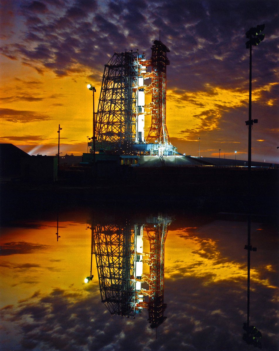 DegsyGuitar's tweet image. Apollo 8 sitting on the launch pad. NASA photo from my personal collection. #SpaceGeek #NASA #SaturnV