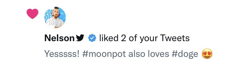 MonikaDoyle2010's tweet photo. @NelsonDCrypto sees π whatβs π₯ #moonpots follow Nelson as he also likes #moonpot and #dogeππ°ππ https://t.co/DNRCKN8ckL