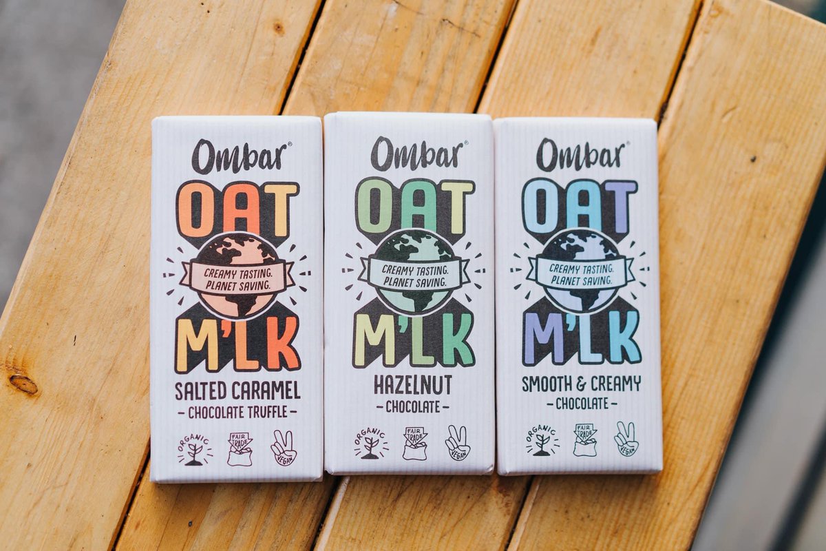 VillageGreensUK's tweet photo. There is some new vegan chocolate in the shop! @OmbarChocolate oat m’lk bars in three different flavours.
#organic
#fairtrade
#vegan
#palmoilfree
#norefindsugar
#unroastedcacao
#ombar
#planetsaving https://t.co/LQr7grMsxU
