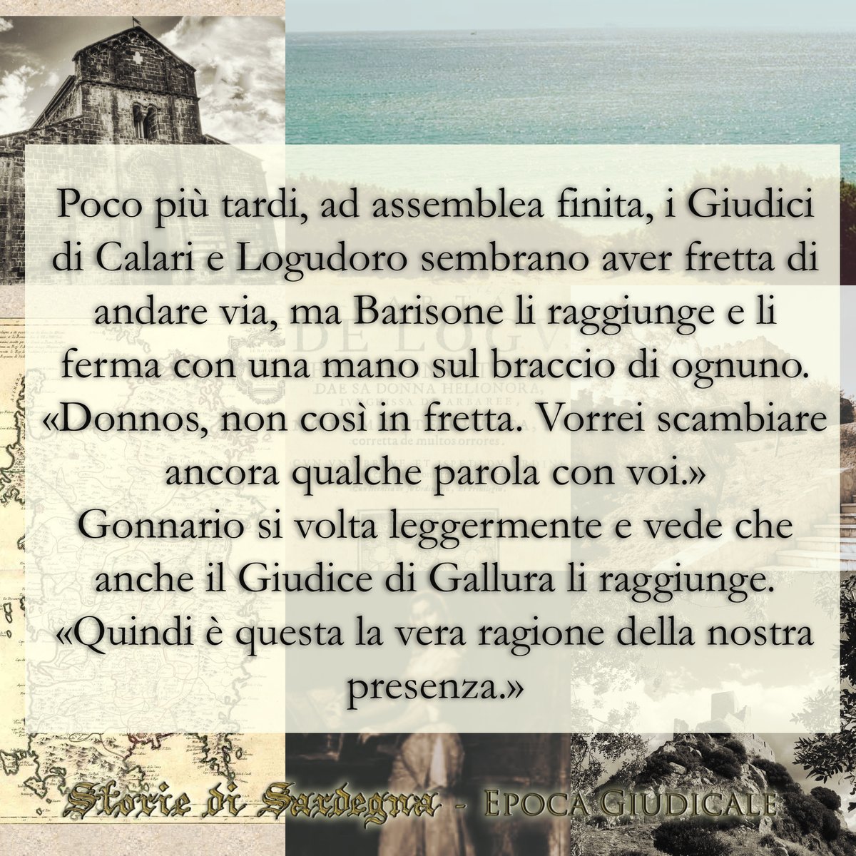 DrWatson_writer's tweet photo. Quattro Giudici radunati in un solo luogo. Di cosa avranno discusso?

(Da Storie di Sardegna - Epoca Giudicale. Info sul libro nel mio profilo) #narrativastorica #sardegna #booktwt #autorisardi #librisardi #medioevo #giudicati https://t.co/ApL0dVTHUQ